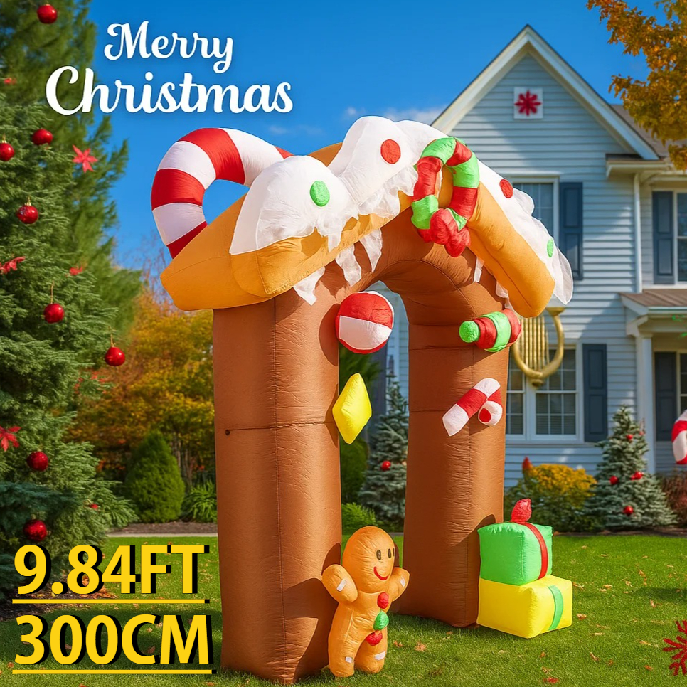 Home Fragrance Gingerbread - 9.84FT LED Light Xmas Inflatable Gingerbread