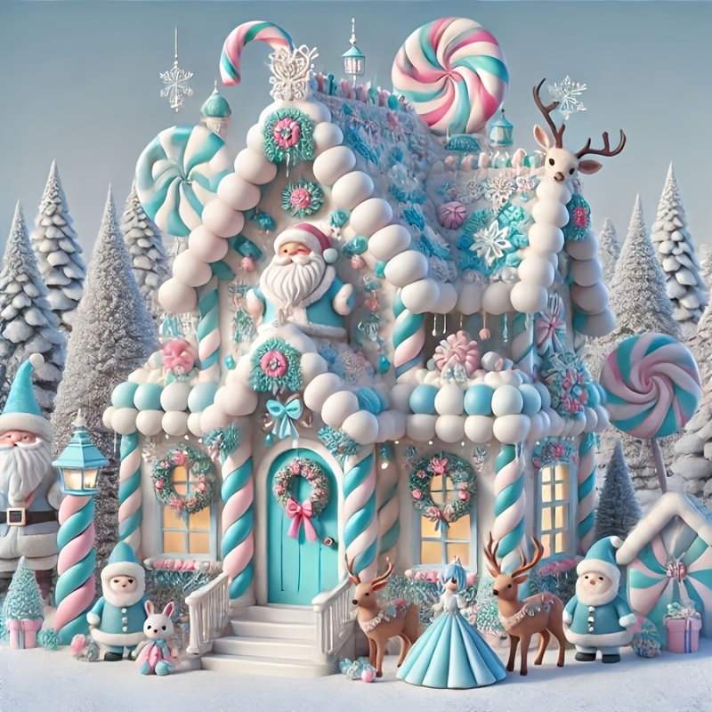 Home Fragrance Gingerbread - Pastel Candy Gingerbread House Full Drill