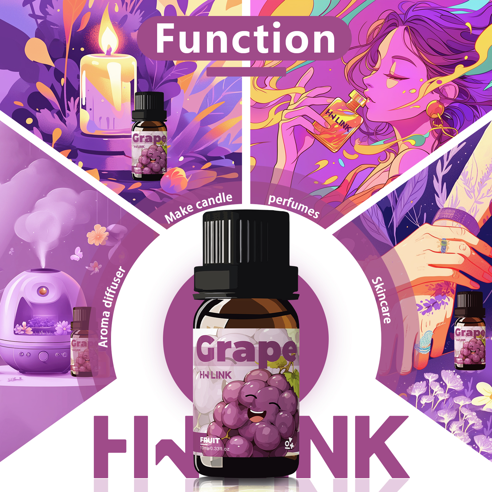 Grape Essential Oil 10ml Perfu - Home Fragrance Us ulasan dan harga