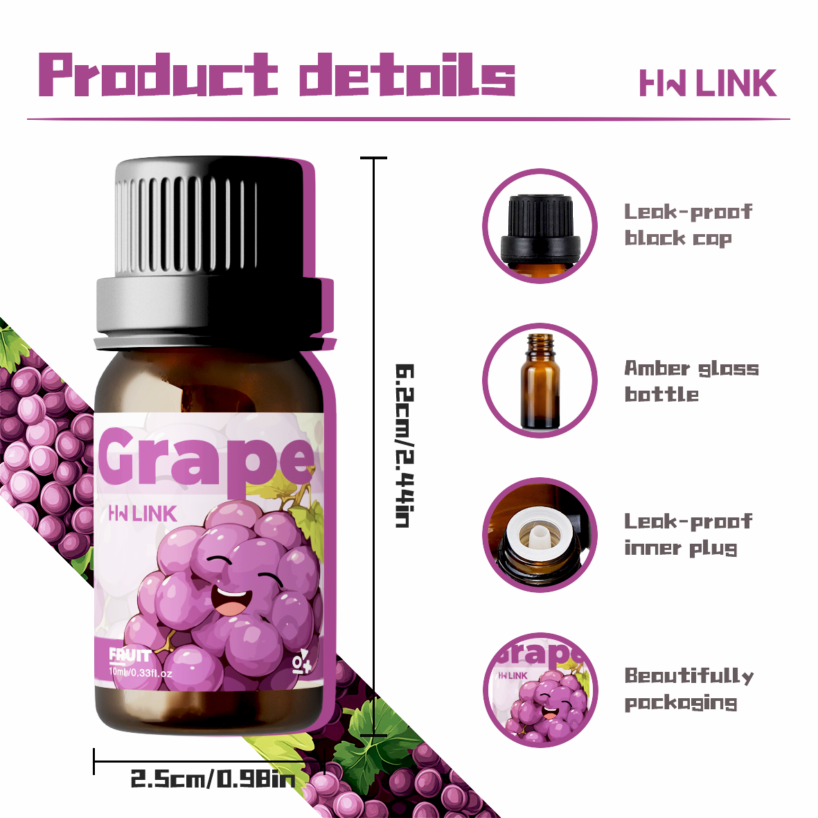 Grape Essential Oil 10ml Perfu - Home Fragrance Us ulasan dan harga