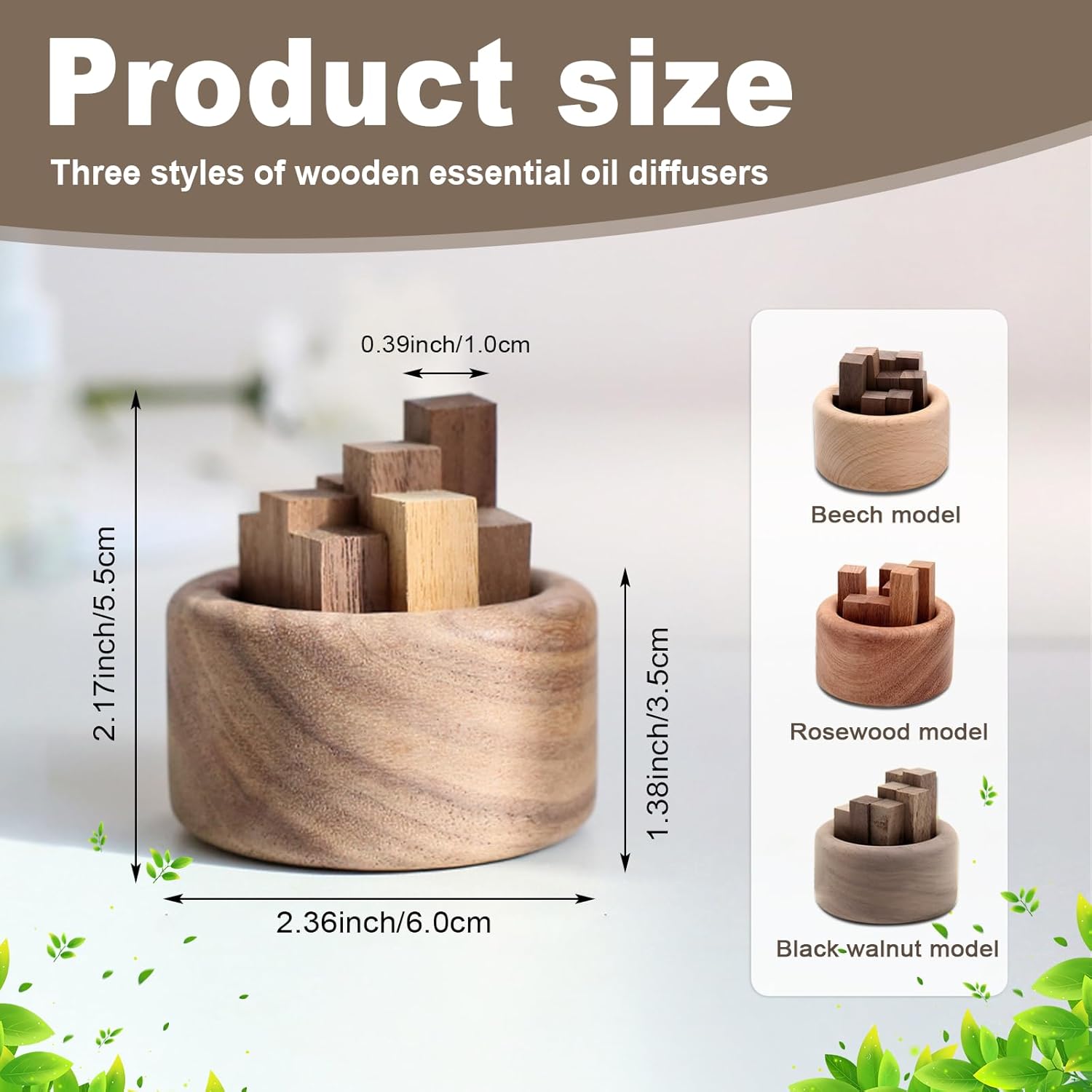 1/3pcs wooden essential oil di - Home Fragrance Set ulasan dan harga
