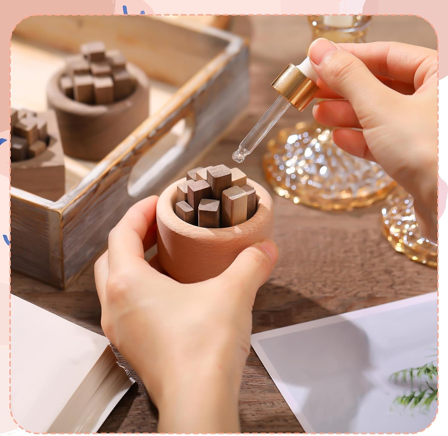 1/3pcs wooden essential oil di - Home Fragrance Set ulasan dan harga