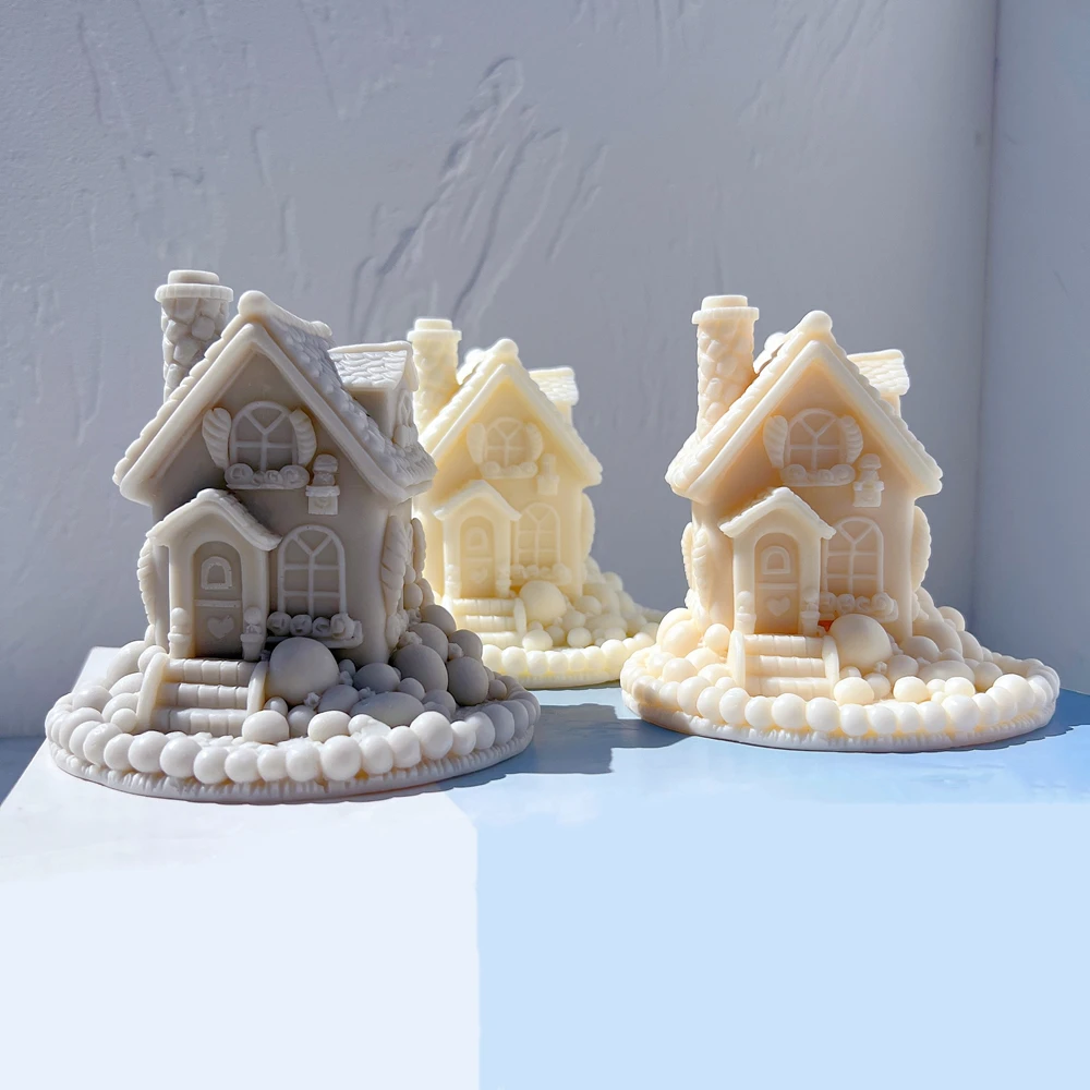 Cute House Candle Silicone Mol - Home Fragrance Gingerbread ulasan dan harga