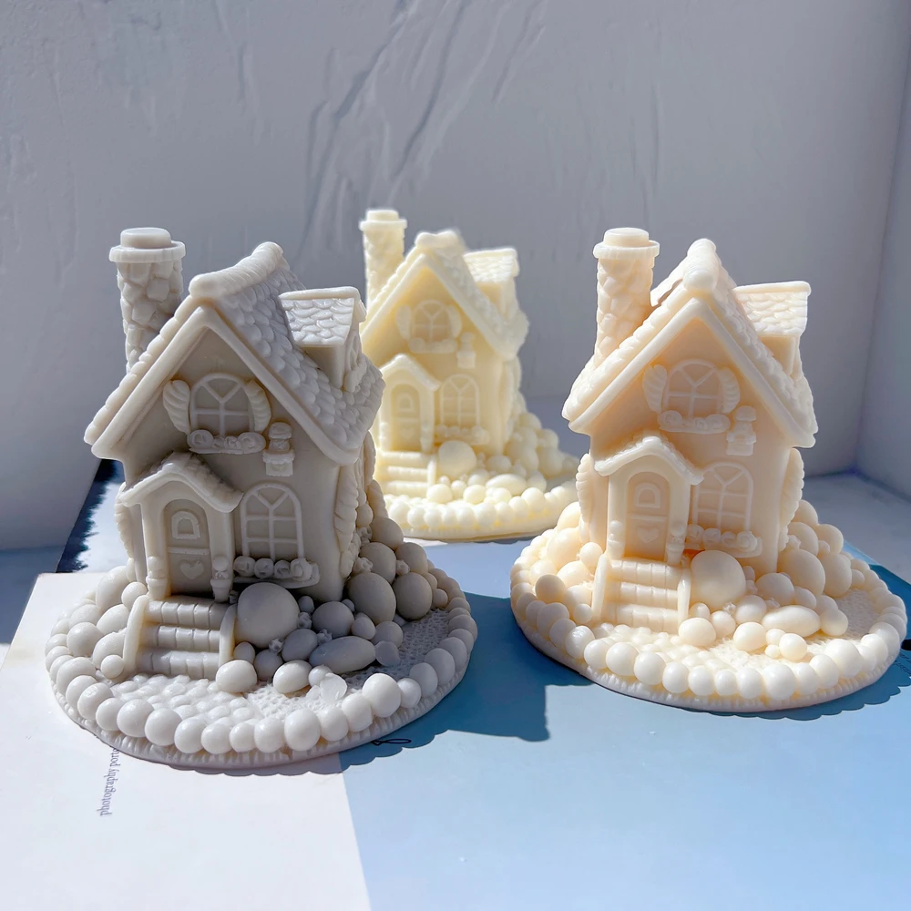 Cute House Candle Silicone Mol - Home Fragrance Gingerbread ulasan dan harga