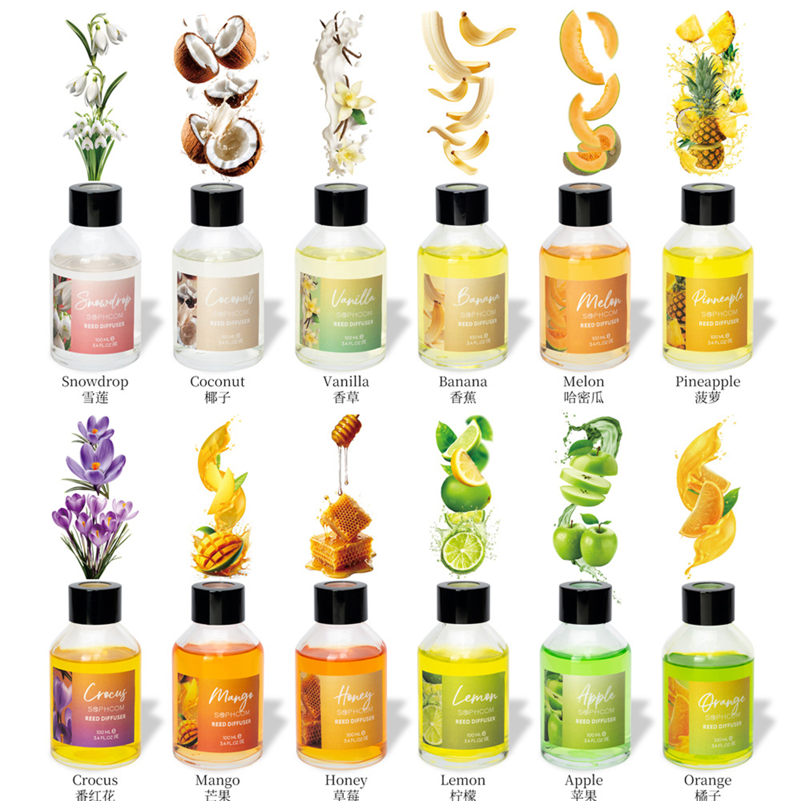 100ml Floral Fruity Reed Diffu - Home Fragrance Set ulasan dan harga